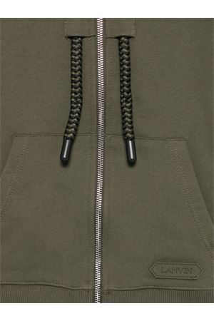grey cotton hoodie LANVIN KIDS | N30314665